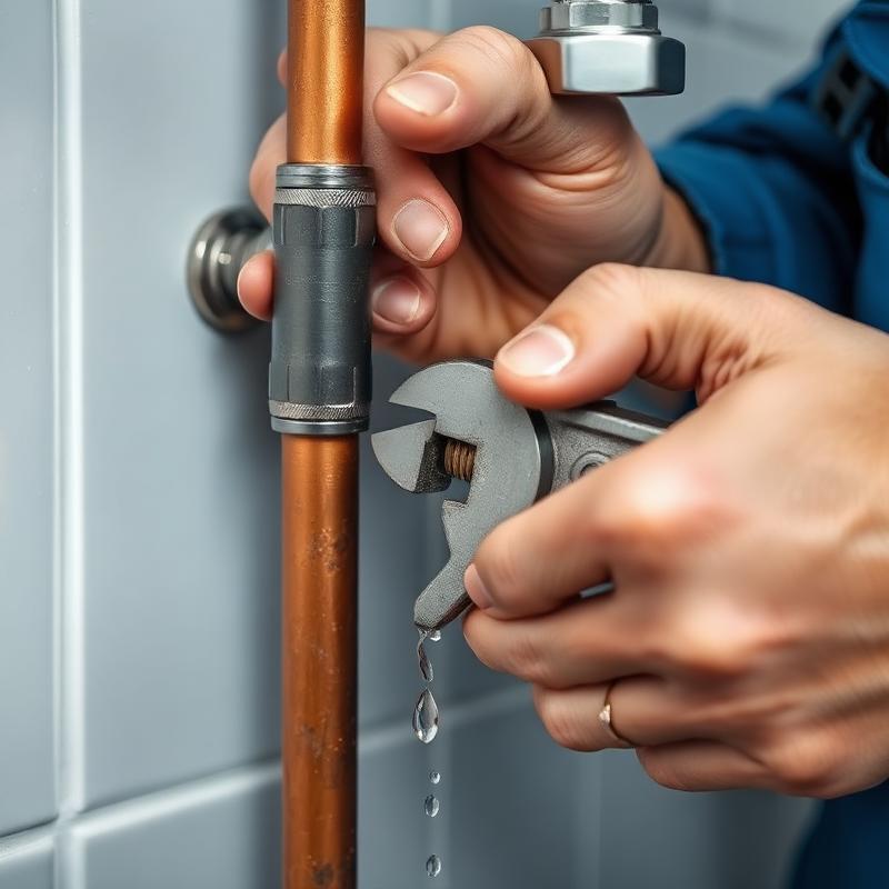 Réparation fuite d'eau sur tuyau cuivre